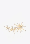 FALAMANK DIAMOND SPLASH COLLECTION SINGLE EAR CUFF IN 18-KARAT YELLOW GOLD AND WHITE DIAMONDS,ER334