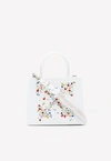 OFF-WHITE Arrow Floral Print Top Handle Bag in Leather