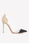 Gianvito Rossi Plexi Contrasting-toe Pumps In Black