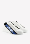 FENDI Logo Print Sneakers in Calf Leather