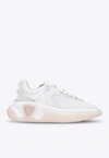 Balmain B-runner Leather-trimmed Mesh Sneakers In White