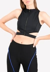 Cushnie Et Ochs Cut-out Mesh Combo Bra Top In Black