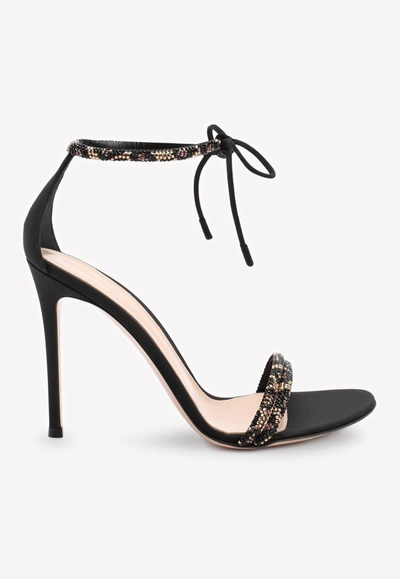 Gianvito Rossi Crystal-embellished Sandals In Black