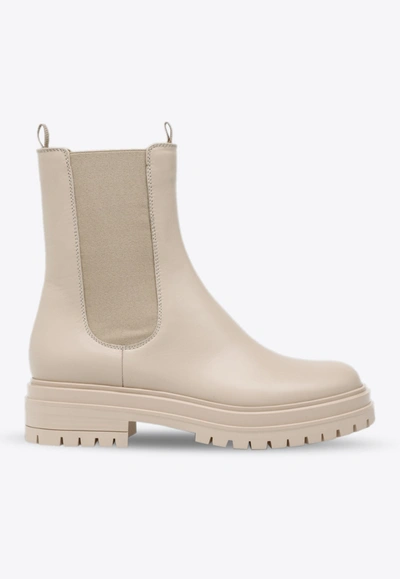 GIANVITO ROSSI CHESTER CALFSKIN BOOTS,G73462 20GOM CLNMOUS