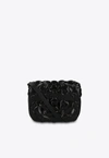 Valentino Small Atelier 03 Rose Edition Nappa Leather Shoulder Bag In Black