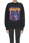 Msgm Paricollo Sweatshirt In Black