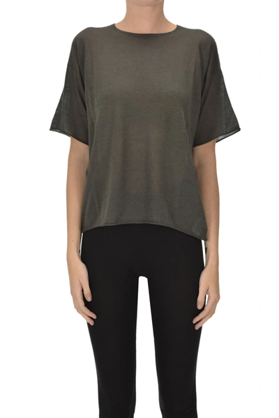 Alessandro Aste Extrafine Cashmere Pullover In Olive Green