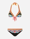 Dolce & Gabbana Carretto-print Bikini In Multicolor