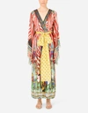 Dolce & Gabbana Carretto-print Chiffon Jumpsuit With Sequined Detailing In Multicolor