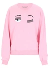 CHIARA FERRAGNI CHIARA FERRAGNI FLIRTING EYE EMBROIDERED SWEATSHIRT