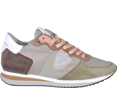 Philippe Model Tropez X Trainer In Beige, Green And Brown