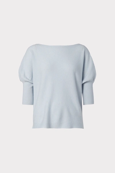 Milly Bateau Neck Wool & Cashmere Sweater In Ice Blue