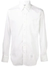 THOM BROWNE LOGO-PATCH COTTON SHIRT,MWL010E0090611592136