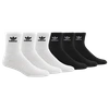Adidas Originals Men's Mix 2.0 6-pk. Athletic Cushioned Crew Socks In Black/white
