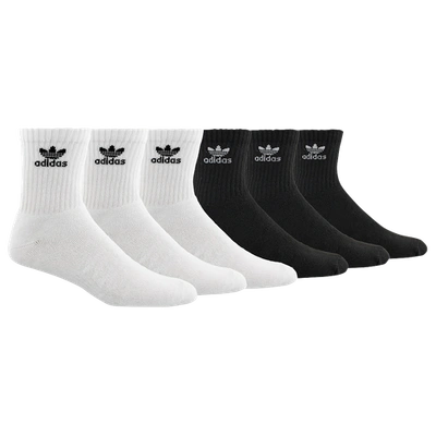 ADIDAS ORIGINALS MENS ADIDAS ORIGINALS TREFOIL CUSHIONED QUARTER SOCKS 6-PACK,716106806339