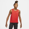 Nike Men's Dri-fit Miler Running Tank Top In University Red/reflective Silver