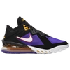 Nike Lebron 18 Low Sneakers In Black/white/fierce Purple