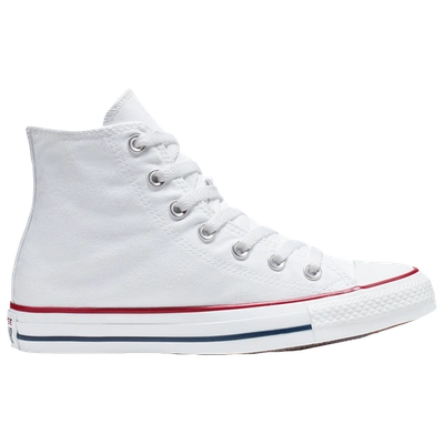 Converse Chuck Taylor All Star Hi Canvas Sneakers In White In Optical White/white