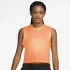 Nike Sportswear Women's Washed Tank Top In Atomic Orange/black