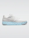 Nike White Air Force 1 Crater Flyknit Sneakers In White,white-pure Platinum