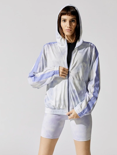 Nike Sportswear Icon Clash Mesh All Over Print Jacket In Light Thistle,light Thistle