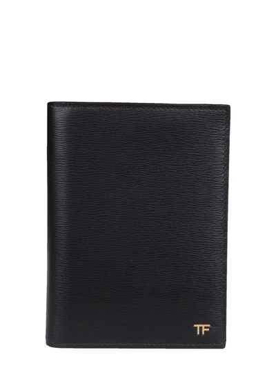 Tom Ford Passport Holder With Logo In Black