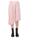 Givenchy Asymmetric Pleated Skirt In Nude