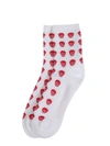 Alexander Mcqueen White & Red Multiskull Socks In White