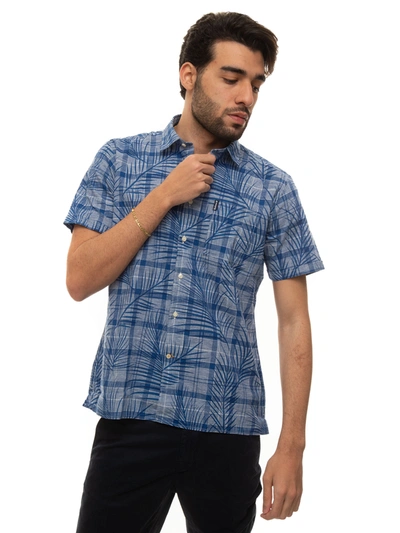 Barbour Casual Shirt Azure Linen Man