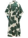 La Doublej Magnifico Monstera-print Silk-twill Dress