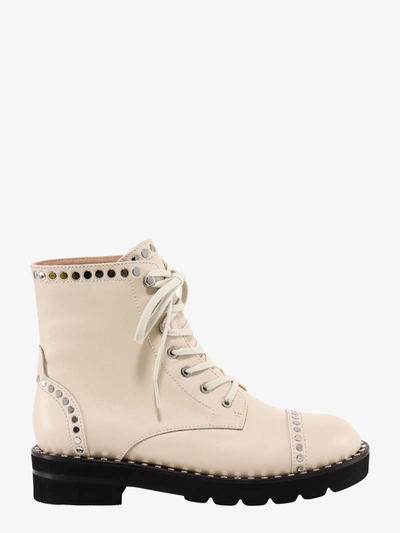 Stuart Weitzman Ankle Boots In White