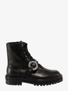 Jimmy Choo Cora Flat Embellished Boots In Black