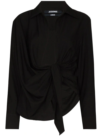 Jacquemus Black La Chemise Bahia Long-sleeve Shirt