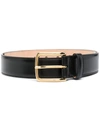 Thom Browne Black Rwb Stripe Detail Belt In Schwarz