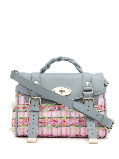 Mulberry Womens Cloud Multi Alexa Mini Leather-trimmed Woven Satchel Bag