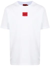 Hugo Boss Logo-patch Regular-fit Cotton-jersey T-shirt In Weiss