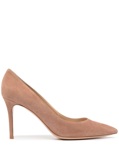 Gianvito Rossi Gianvito 85mm Suede Pumps In Tan