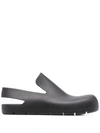 Bottega Veneta Puddle Rubber Slingback Clogs In Black