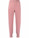 Alberta Ferretti High-rise Knitted Sweatpants In Rosa