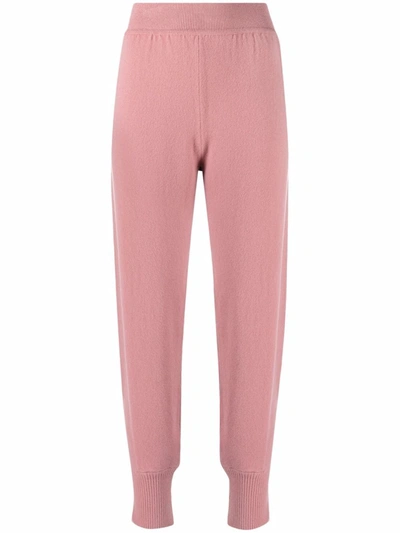 Alberta Ferretti High-rise Knitted Sweatpants In Rosa