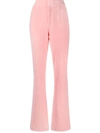 Alexander Wang Stacked Flared-leg Trousers In Quartz Pink