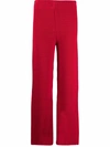 AMI AMALIA KNITTED STRAIGHT TROUSERS