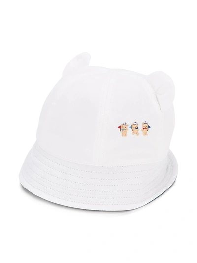 Familiar Babies' Embroidered Bears Cap In White
