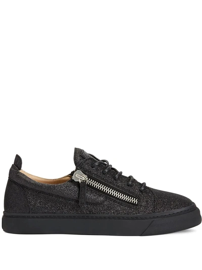 Giuseppe Zanotti Nicki Glitter Low-top Sneakers In Black