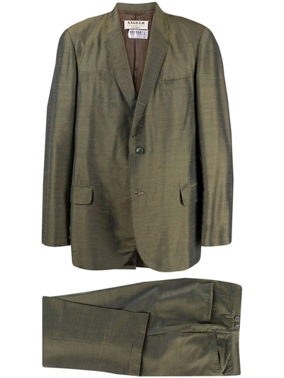 Pre-owned A.n.g.e.l.o. Vintage Cult 1960s Single-breasted Two-piece Suit In Green