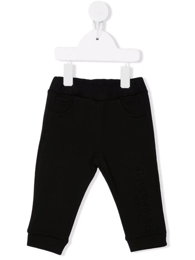 Balmain Babies' Jogging Trousers In Cotton Jersey In Black