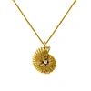 Lee Renee Ammonite Diamond Necklace - Gold In Diamond