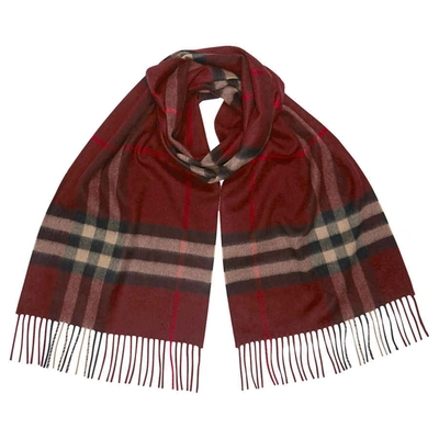 Burberry The Classic Check Cashmere Scarf In Red