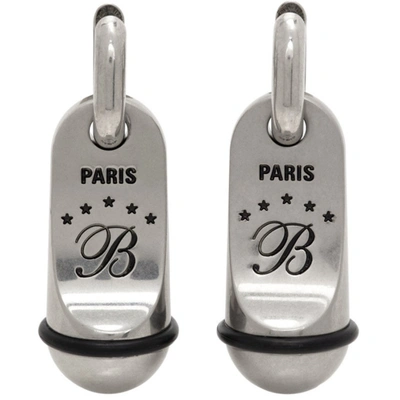 Balenciaga Silver Hotel Earrings In Silber