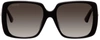 GUCCI BLACK THIN SQUARE SUNGLASSES